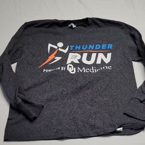 Port and Company Thunder Run Charcoal Long Sleeve Shirt